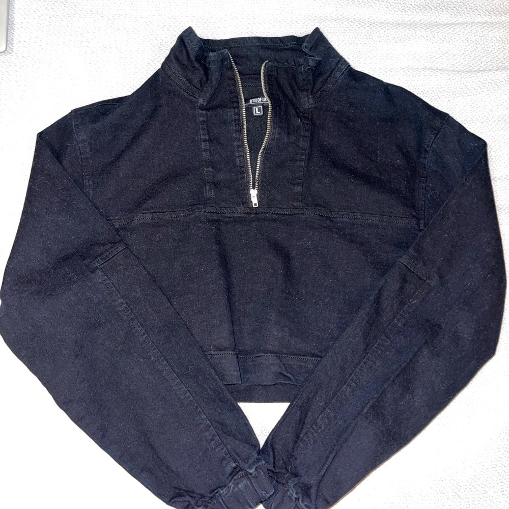 cropped jean jacket